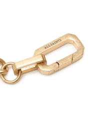 AllSaints Gold Tone Signature Geometric Crystal Link Statement Bracelet - Image 4 of 4