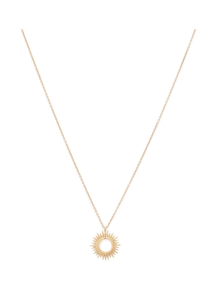 AllSaints Gold Tone Sunburst Pendant Necklace - Image 1 of 4 AllSaints Gold Tone Sunburst Pendant Necklace - Image 1 of 4