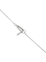 AllSaints Silver Tone Mens Signature Cross Pendant Necklace - Image 2 of 4