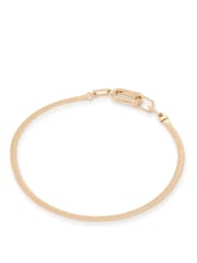 AllSaints Gold Tone Signature Snake Effect Chain Collar Necklace - Image 1 of 5