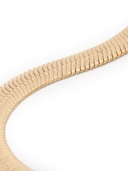 AllSaints Gold Tone Signature Snake Effect Chain Collar Necklace - Image 3 of 5