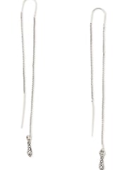 AllSaints Silver Tone Serpent Threader Earrings - Image 1 of 4