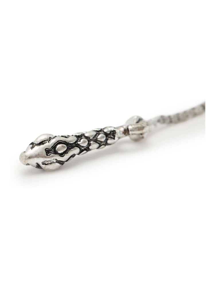 AllSaints Silver Tone Serpent Threader Earrings - Image 2 of 4