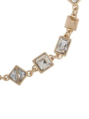 AllSaints Gold Tone Geometric Crystal Link Bracelet - Image 4 of 4