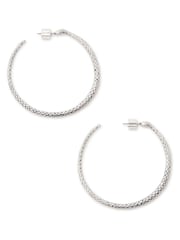 AllSaints Silver Tone Serpent Hoop Earrings - Image 1 of 4
