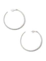 AllSaints Silver Tone Serpent Hoop Earrings - Image 3 of 4