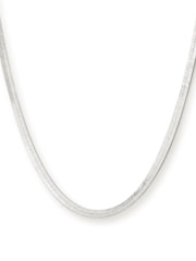 AllSaints Silver Tone Signature Snake Effect Chain Collar Necklace - Image 2 of 5