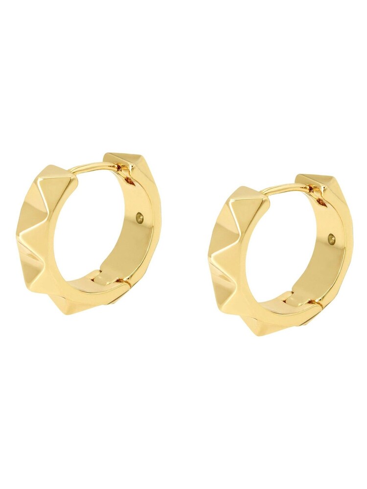 AllSaints Gold Tone Geometric Hoop Earrings - Image 1 of 4 AllSaints Gold Tone Geometric Hoop Earrings - Image 1 of 4