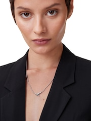 AllSaints Silver Tone Serpent Collar Necklace - Image 5 of 7