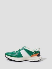 Monsoon Green Tyra Faux Leather Trainers - Image 1 of 3