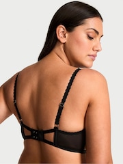 Victoria's Secret Dark Blossom Black Unlined Demi Embroidery Bra - Image 2 of 3