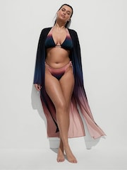 Victoria's Secret Siren Blue Ombre Long Open Back Robe - Image 1 of 2
