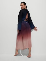 Victoria's Secret Siren Blue Ombre Long Open Back Robe - Image 2 of 2