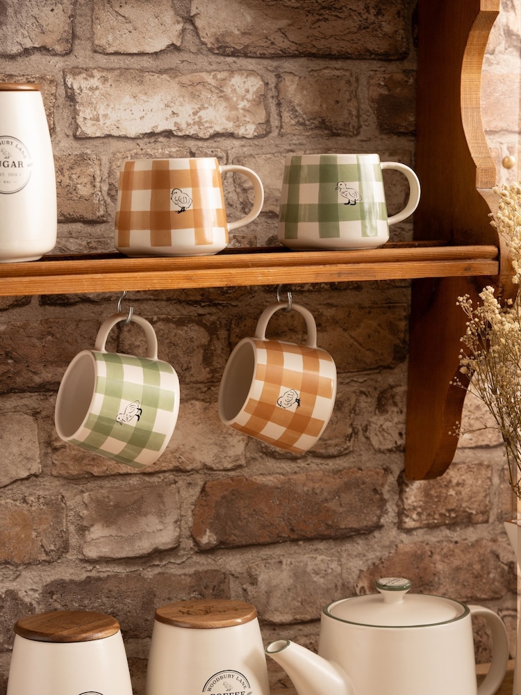 Woodbury Lane Set of 4 Brown Mini Mug - Image 1 of 7