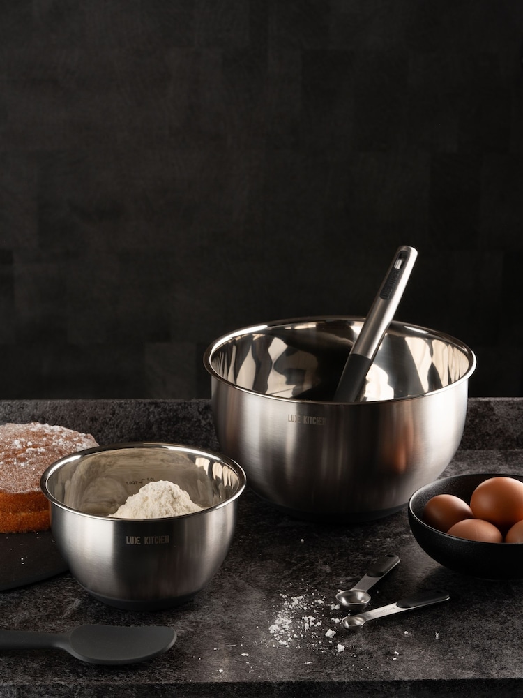 Luxe Set of 2 Stainless Steel Mixing Bowls - صورة 1 من 4