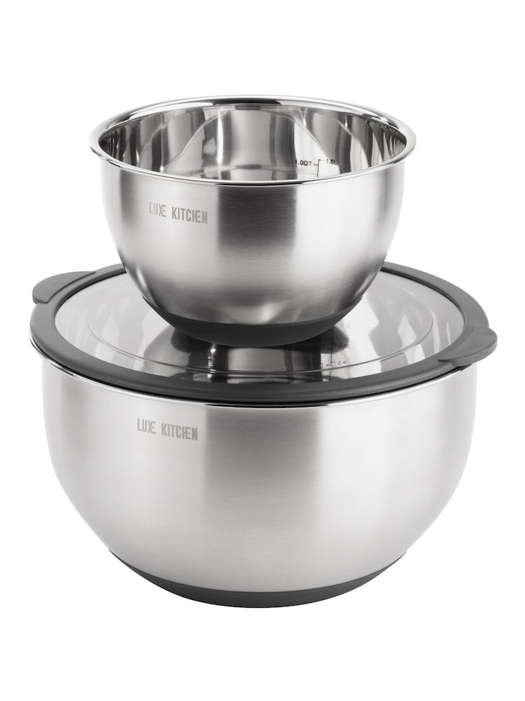 Luxe Set of 2 Stainless Steel Mixing Bowls - صورة 2 من 4