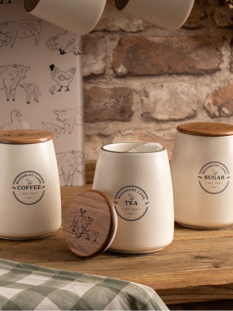 Woodbury Lane Natural Storage Canister Set - Image 1 of 2