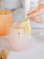 Yvonne Ellen Set of 4 Pink Glass Bee Tumblers - Image 3 of 5