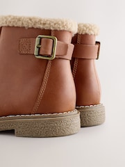 Hellbraun - Leather Warm Lined Ankle Boots - Bild 4 von 6