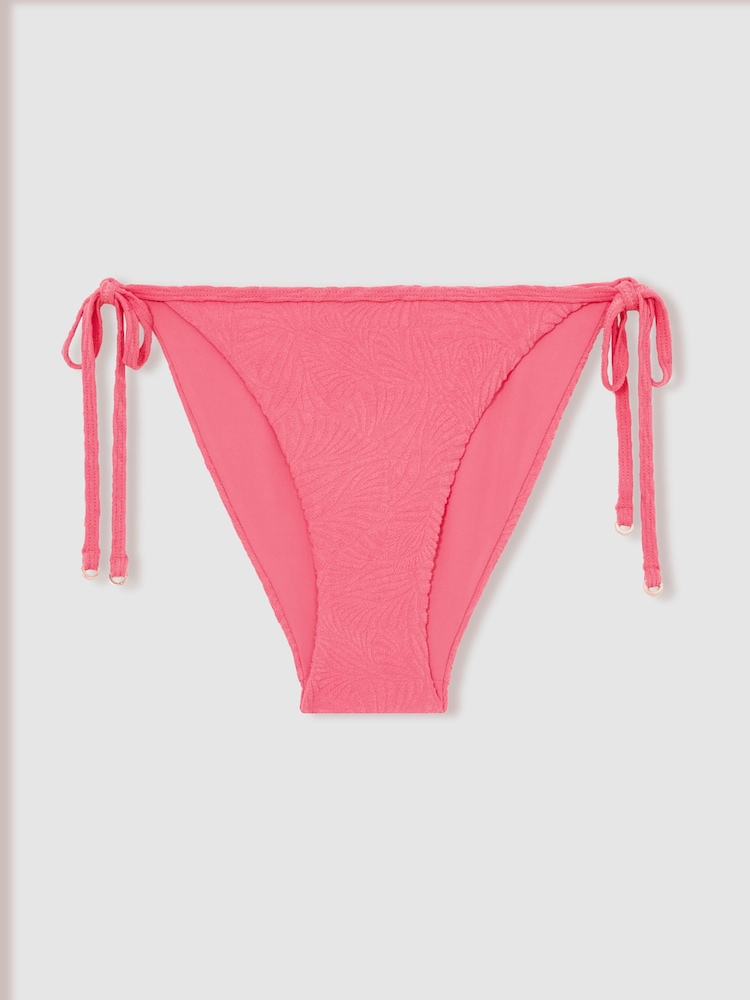 Reiss Harley Textured Side-Tie Bikini Bottoms - Imagen 2 de 4