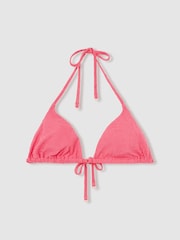 Top de bikini triangular texturizado Harley de Reiss - Imagen 2 de 4