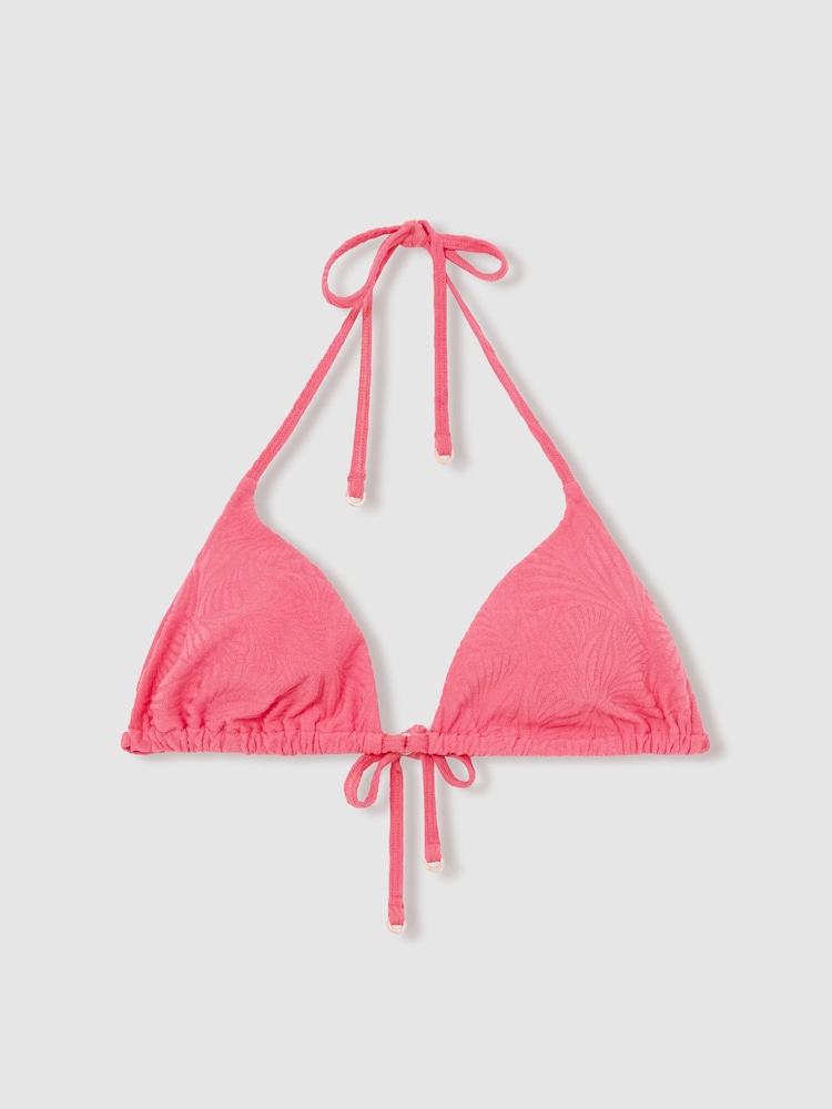 Top de bikini triangular texturizado Harley de Reiss - Imagen 2 de 4