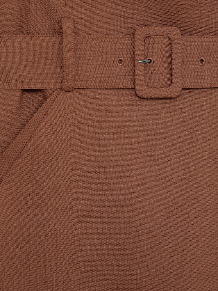 Reiss Brown Fia Belted Mini Dress - Image 5 of 5
