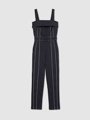 Reiss Fianna Contrast Stitch Structured Jumpsuit - Imagen 2 de 5