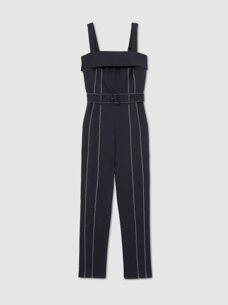 Reiss Fianna Contrast Stitch Structured Jumpsuit - Imagen 2 de 5