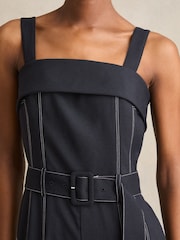 Reiss Fianna Contrast Stitch Structured Jumpsuit - Imagen 3 de 5