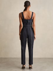 Reiss Fianna Contrast Stitch Structured Jumpsuit - Imagen 4 de 5