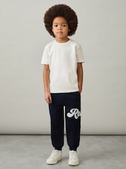 Reiss White Bradley 13-14 yrs Interlock-Jersey Crew-Neck T-Shirt - Image 2 of 4