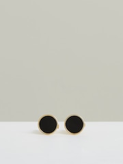 Reiss Gold Tone /Onyx Ardley Cufflinks - Image 1 of 4