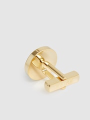 Reiss Gold Tone /Onyx Ardley Cufflinks - Image 3 of 4