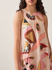 Reiss Pink Sasha 4-9 yrs Printed Ruffle-Trim Dress - Image 3 of 4