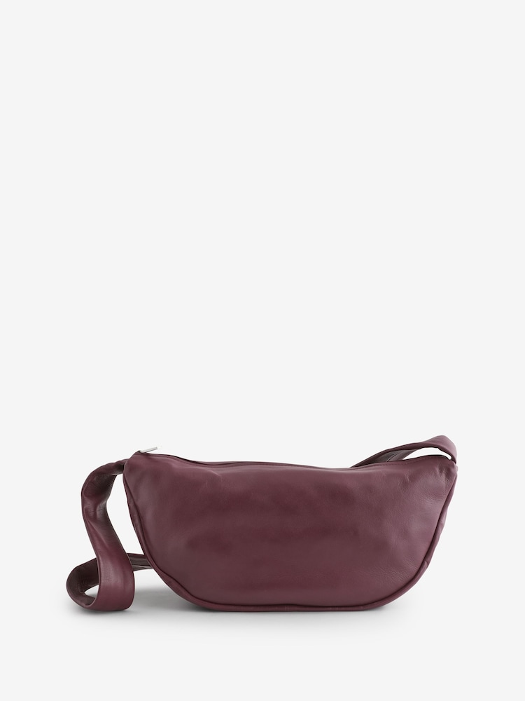 St Agni Red Soft Crescent Bag - Image 1 of 10