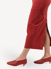 St Agni Red Soft Glove Ballet Flats - Image 3 of 4