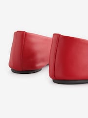 St Agni Red Soft Glove Ballet Flats - Image 6 of 10
