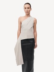 St Agni Cream Asymm Origami Top - Image 1 of 6