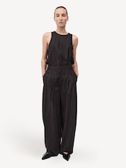 St Agni Brown Wool Pinstripe Tank - Image 1 of 7
