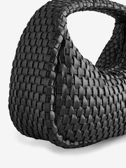 St Agni Black Lattice Weave Mini Bon Bon Bag - Image 8 of 9