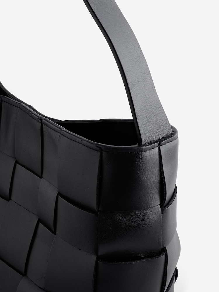 St Agni Black Woven Mini Tote - Image 10 of 10