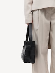 St Agni Black Woven Mini Tote - Image 3 of 4