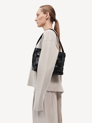 St Agni Black Woven Mini Tote - Image 4 of 4