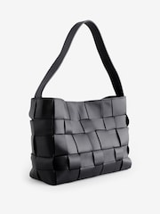 St Agni Black Woven Mini Tote - Image 6 of 10