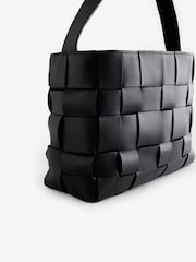 St Agni Black Woven Mini Tote - Image 9 of 10