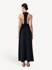 St Agni Black Plunge Neck Dress - Image 2 of 7