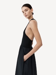 St Agni Black Plunge Neck Dress - Image 6 of 7