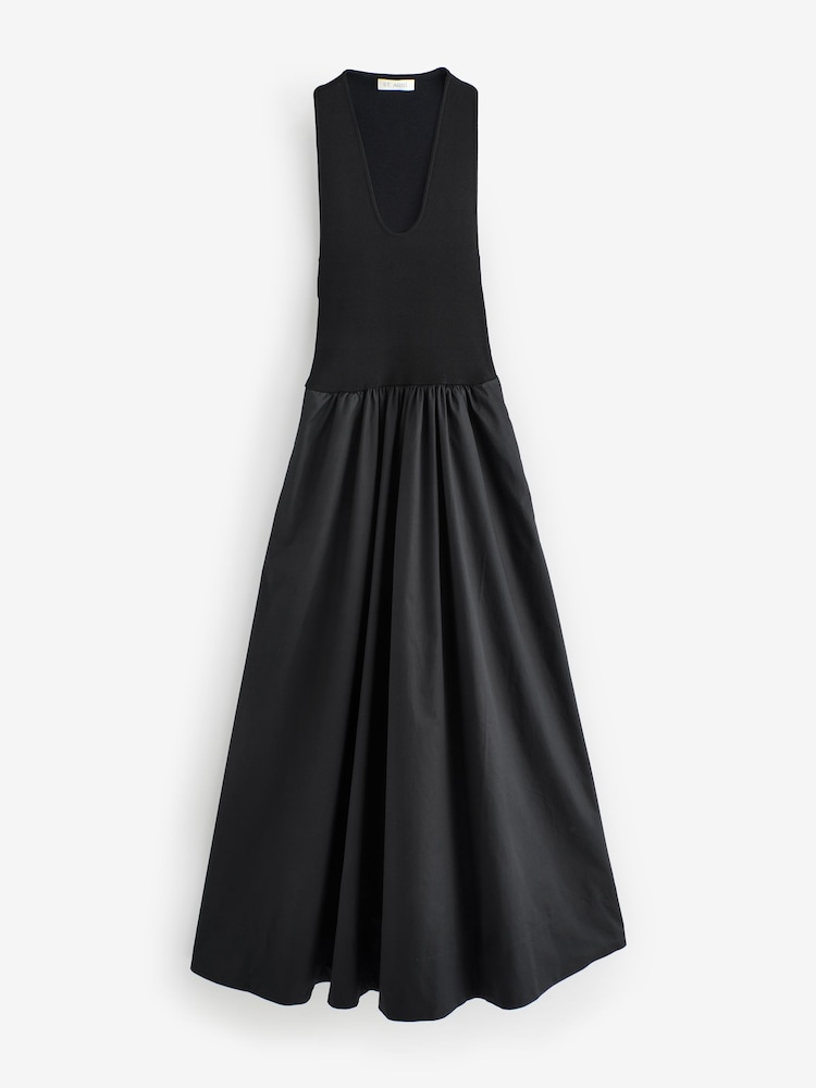 St Agni Black Plunge Neck Dress - Image 7 of 7
