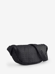 St Agni Black Lattice Weave Crescent Bag - Image 6 of 9